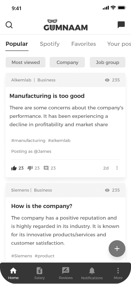 wireframes home screen
