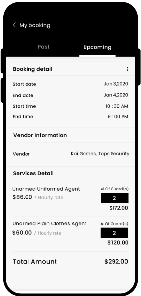 My Booking App Screen 1
