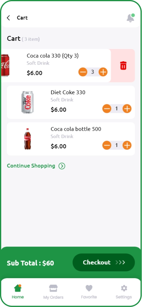 Food Delivery App Screens Five
