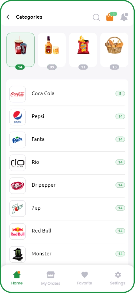 Food Delivery App Screens three