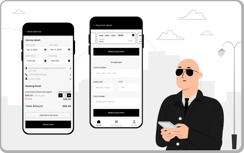 Protect U - On-Demand Security Service App